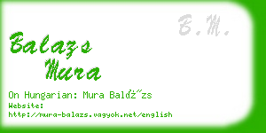 balazs mura business card